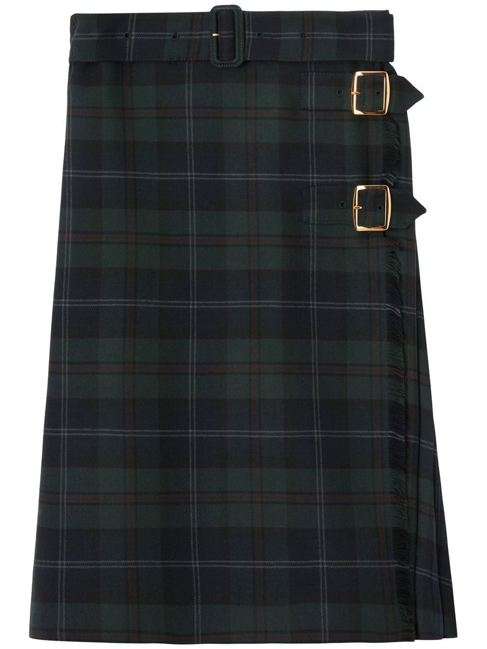 Burberry 格纹半身裙 - 绿色