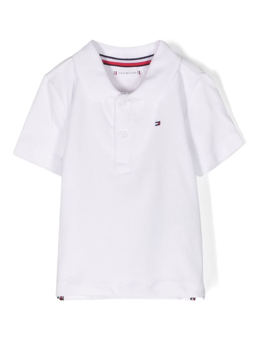 Tommy Hilfiger Junior logo刺绣polo衫 - 白色