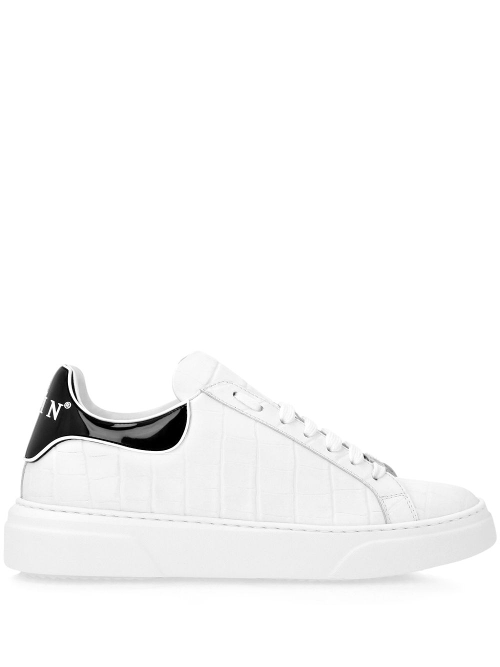 Philipp Plein Crocco Big Bang 运动鞋 - 白色