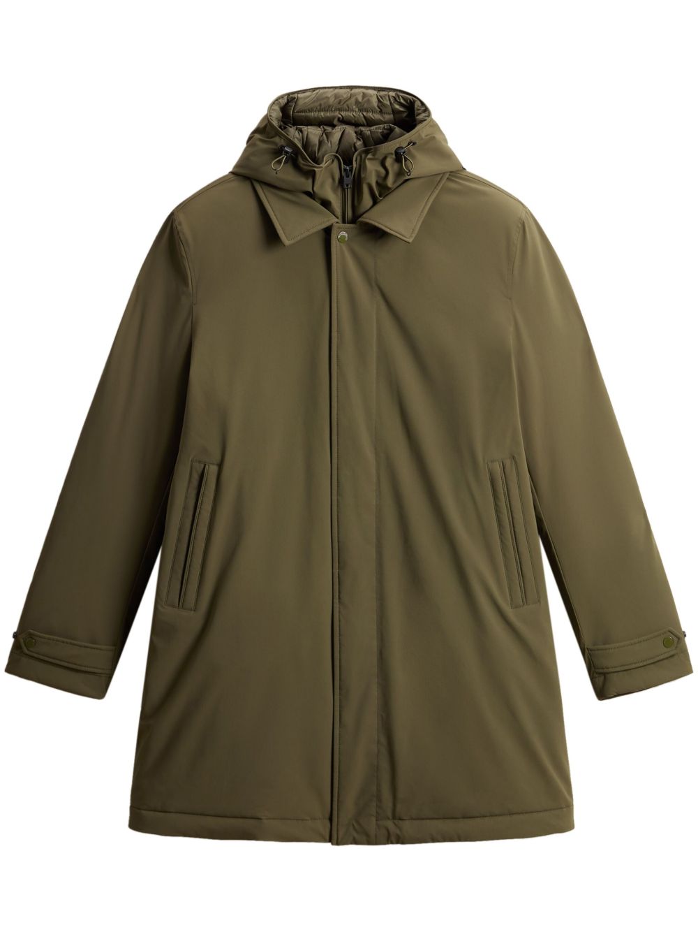Woolrich 层搭大衣 - 绿色