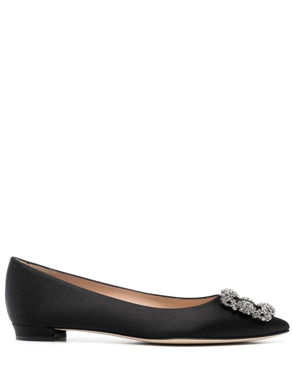 Manolo Blahnik Hangisi 芭蕾平底鞋 - 黑色
