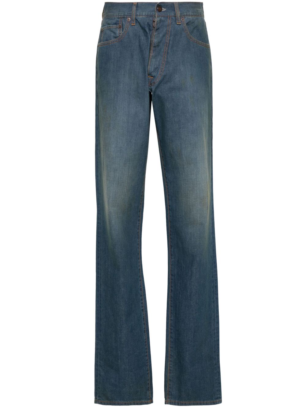 Maison Margiela 直筒棉牛仔裤 - 蓝色