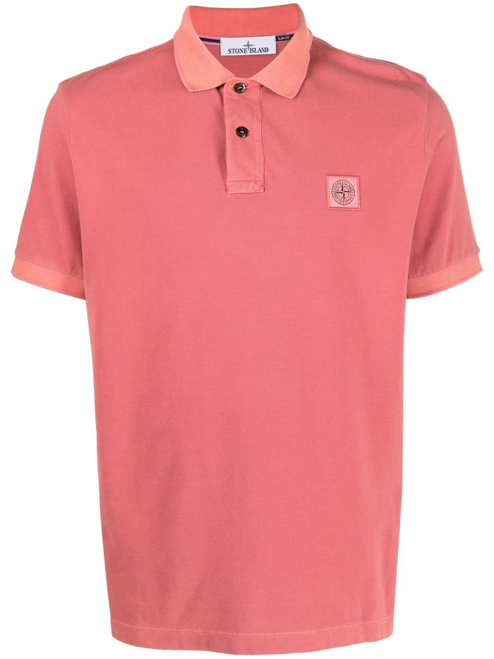 Stone Island 标贴polo衫 - 红色