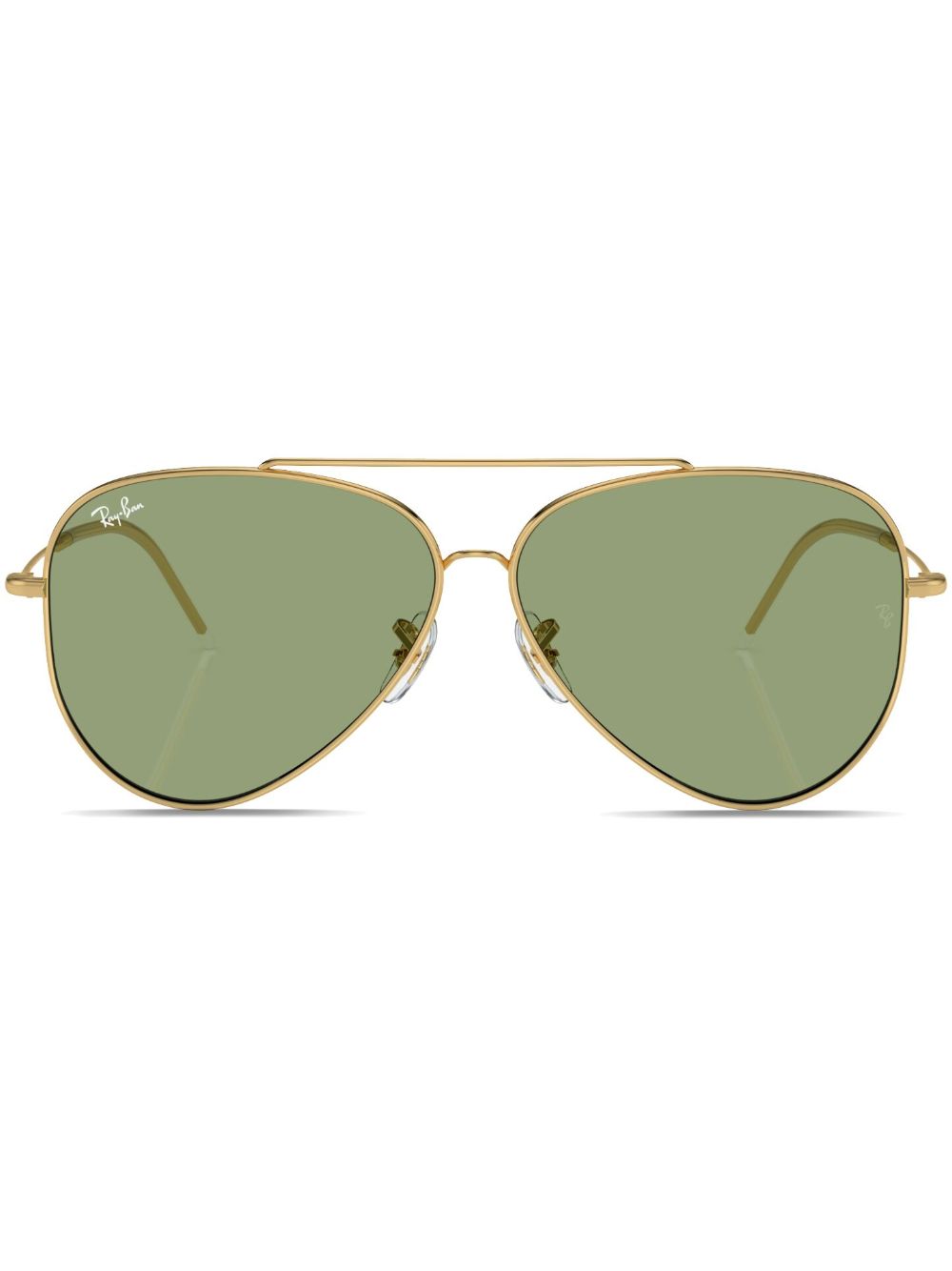 Ray-Ban Reverse 飞行员镜框太阳眼镜 - 金色