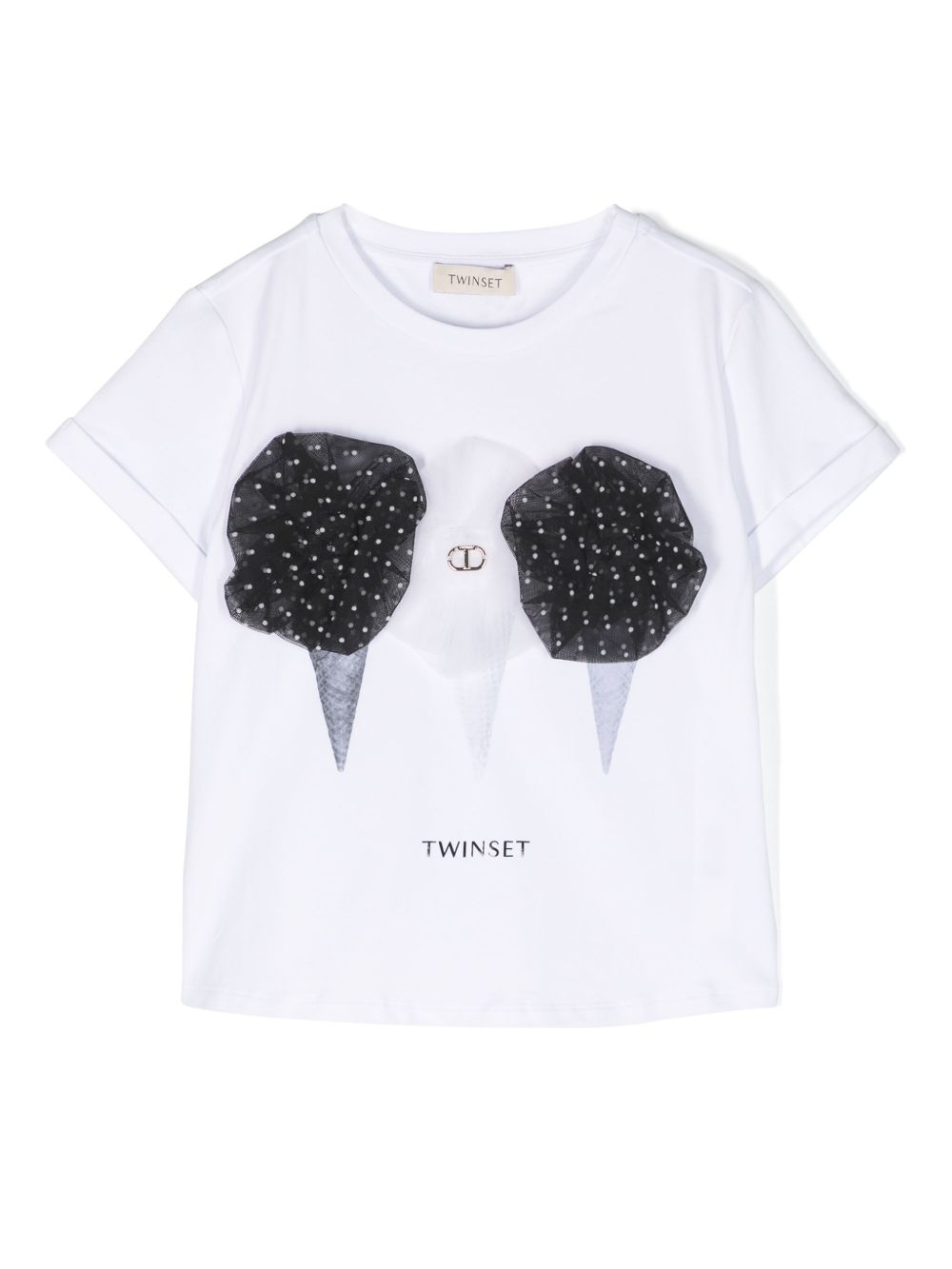 TWINSET Kids 冰淇淋印花棉T恤 - 白色
