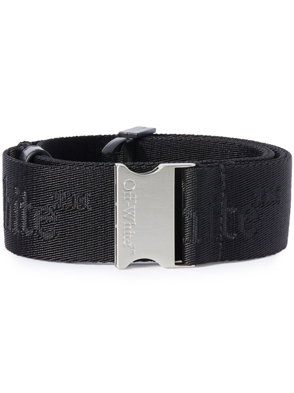 Off-White Tuc Long Tape 35 腰带 - 黑色