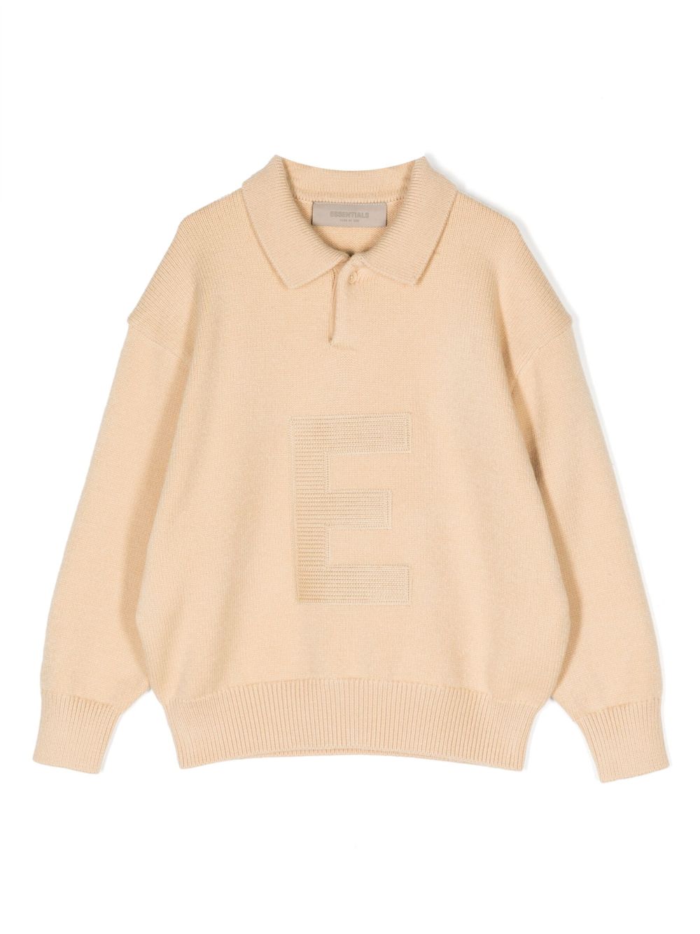 FEAR OF GOD ESSENTIALS KIDS 标贴针织polo衫 - 褐色