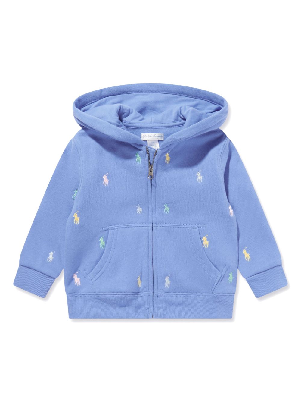 POLO RALPH LAUREN KIDS Polo Pony logo刺绣连帽衫 - 蓝色