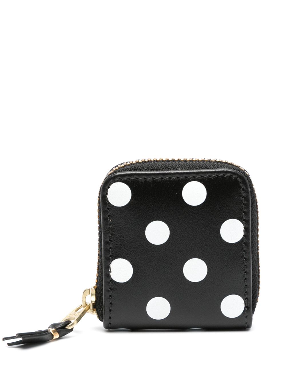 Comme Des Garçons Wallet 波点图案皮质钱包 - 黑色