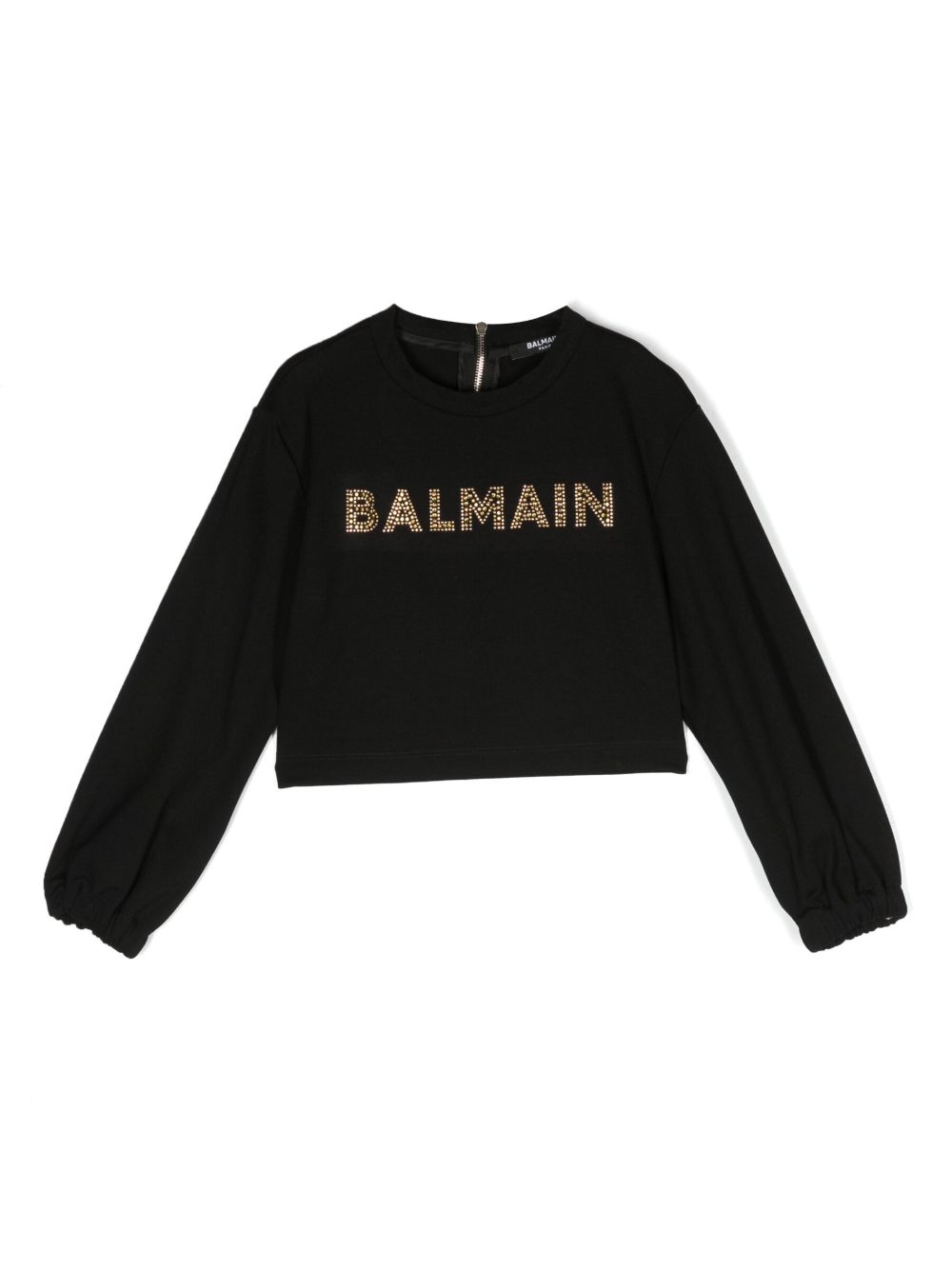 Balmain Kids logo缀饰长袖T恤 - 黑色