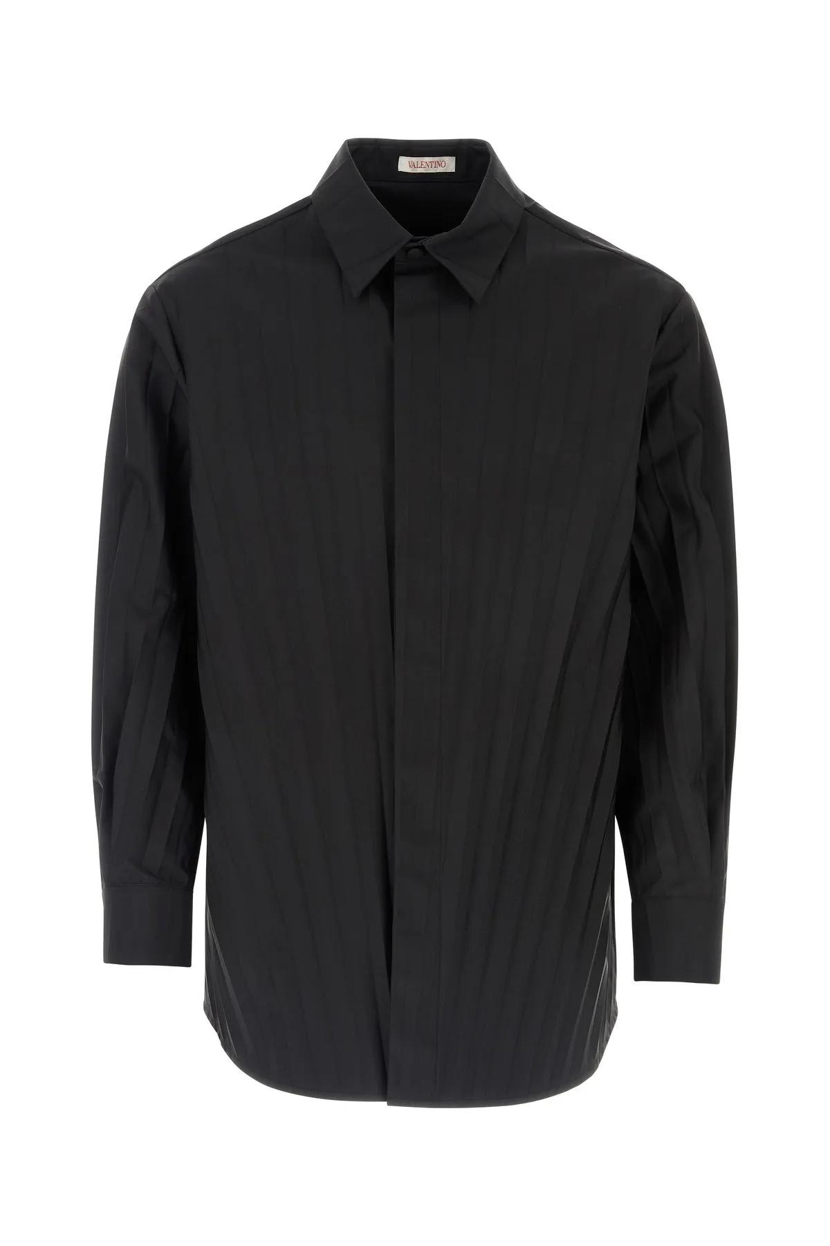 Valentino Garavani Black Tech Nylon Oversize Shirt