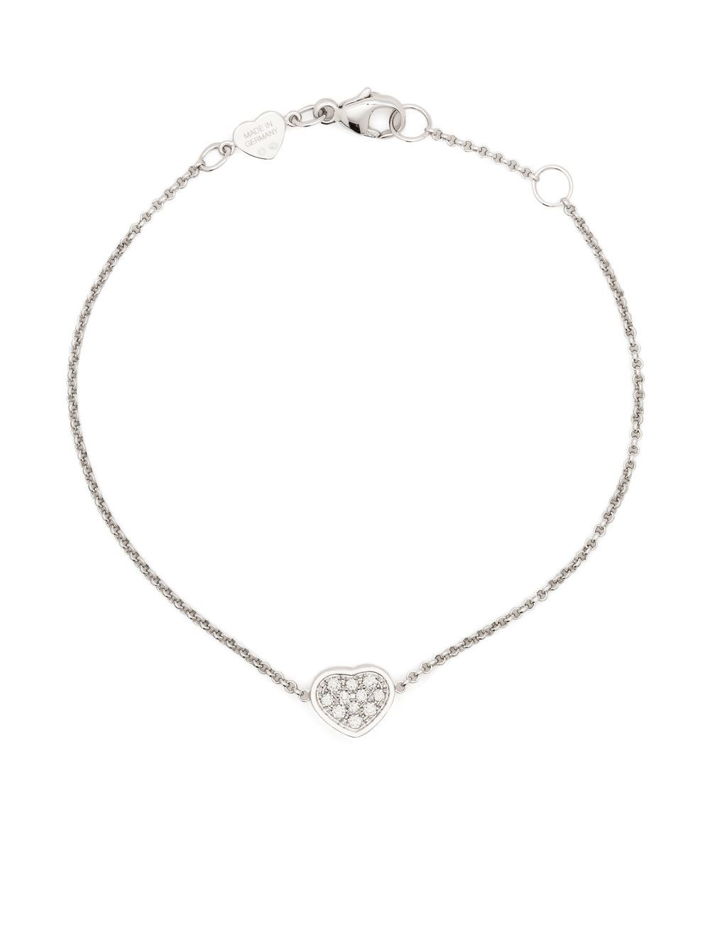 Chopard My Happy Heart 18K白金钻石手链 - 银色