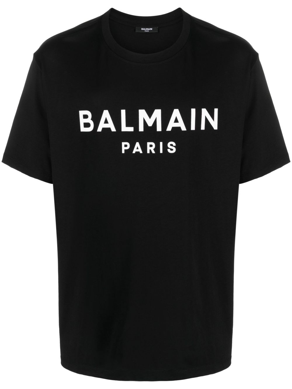 Balmain logo印花棉T恤 - 黑色