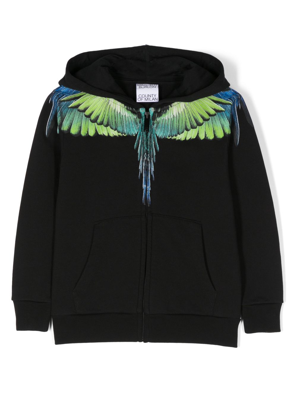 Marcelo Burlon County Of Milan Kids Icon Wings 棉连帽衫 - 黑色