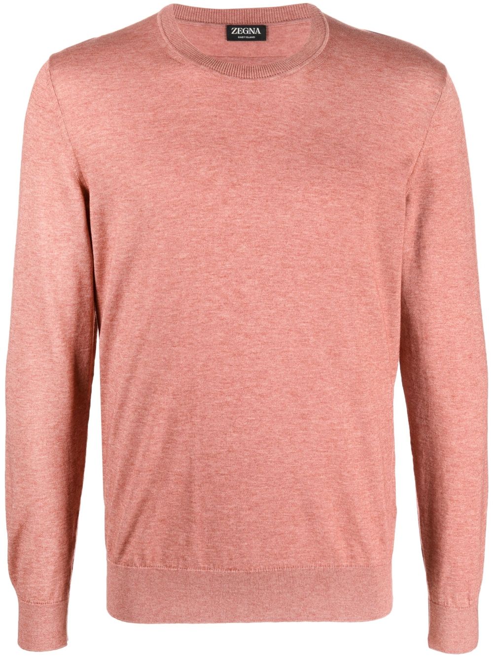 Zegna 密织圆领卫衣 - 粉色