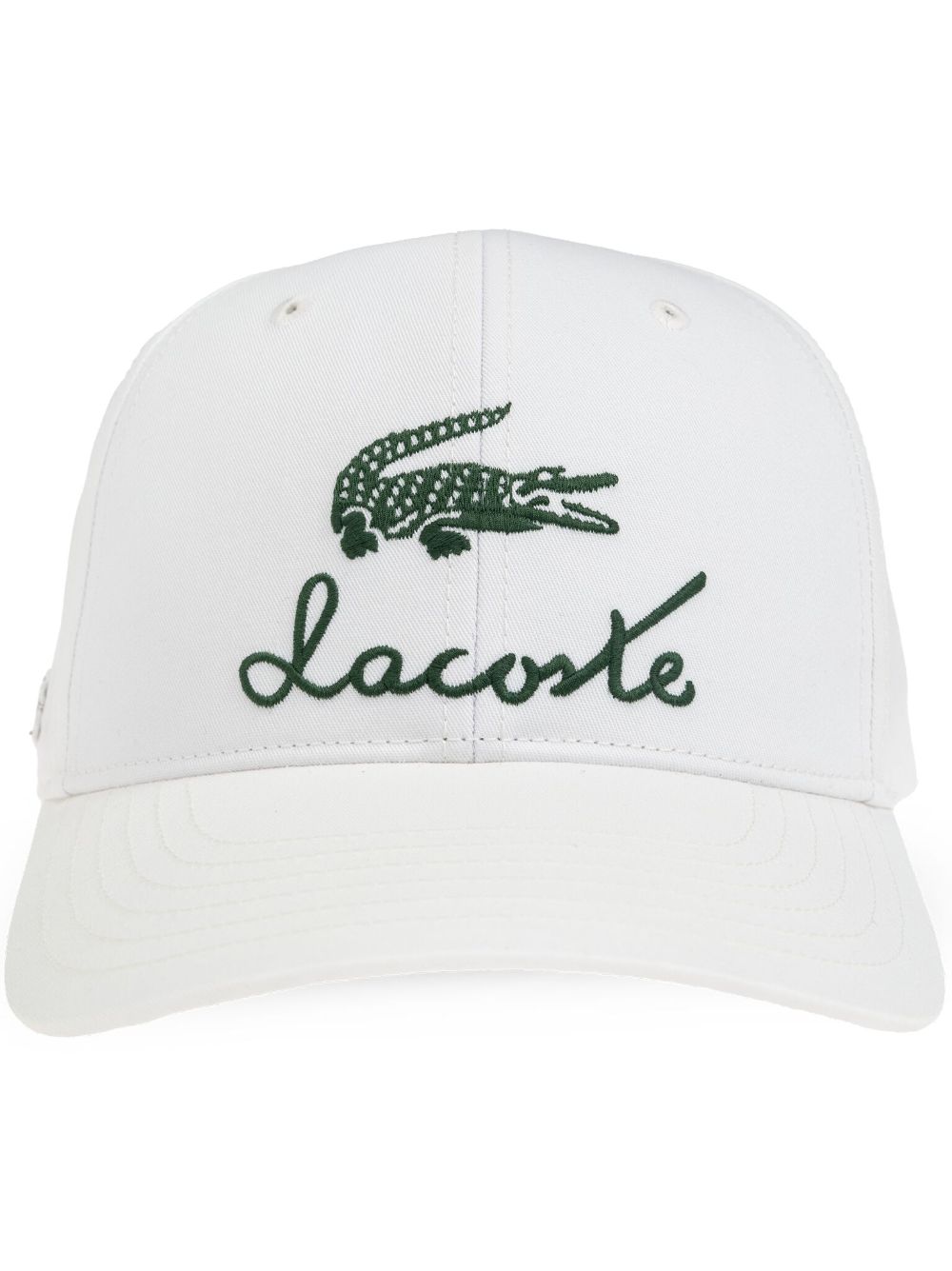 Lacoste logo刺绣棒球帽 - 白色