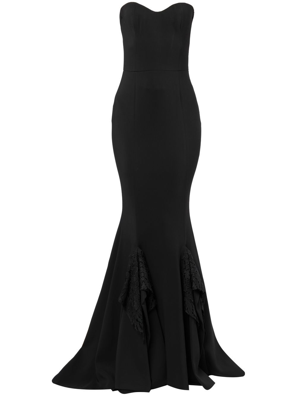 Zuhair Murad Cady 鱼尾超长连衣裙 - 黑色