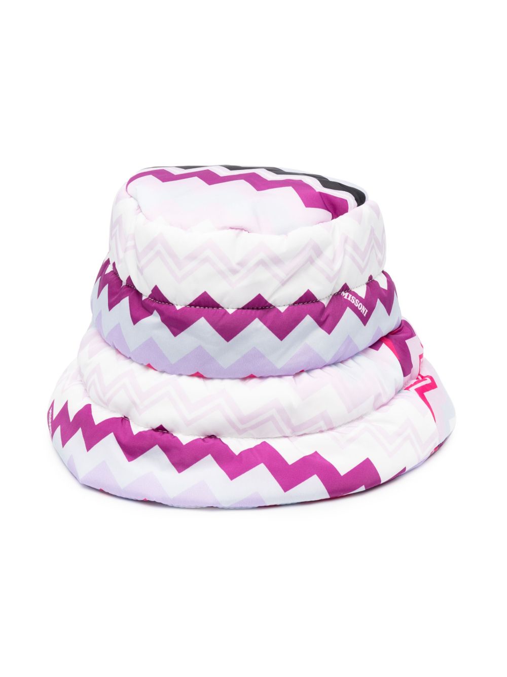Missoni Kids Z字形图案印花填充水桶包 - 粉色