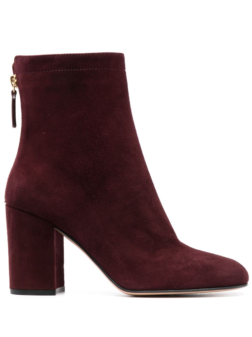 Gianvito Rossi Bellamy 高跟绒面皮及踝靴 - 红色