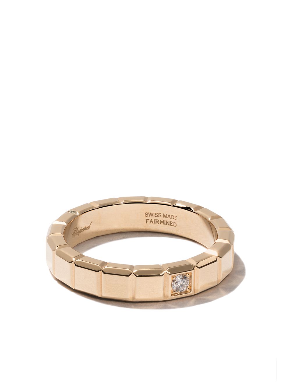 Chopard Ice Cube 18k黄金钻石戒指 - 金色