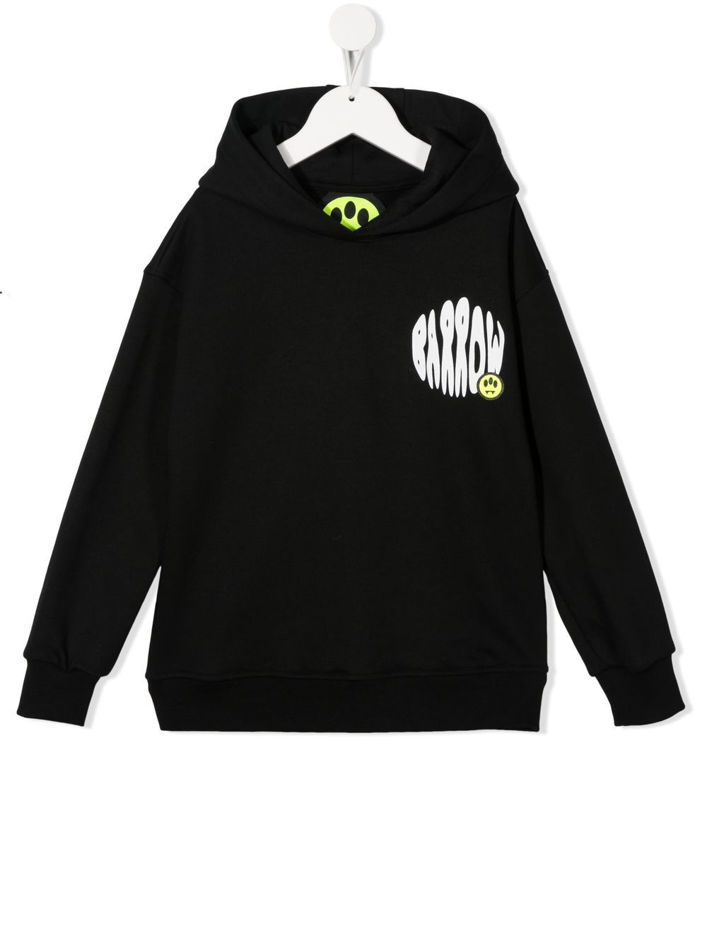Barrow kids logo印花棉连帽衫 - 黑色