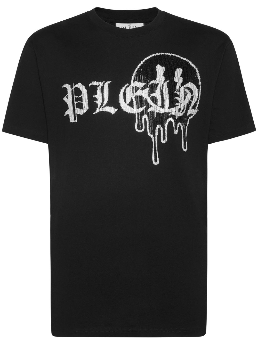 Philipp Plein 水钻logo棉T恤 - 黑色