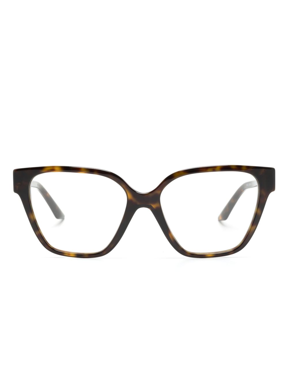 Versace Eyewear Greca 方框眼镜 - 褐色