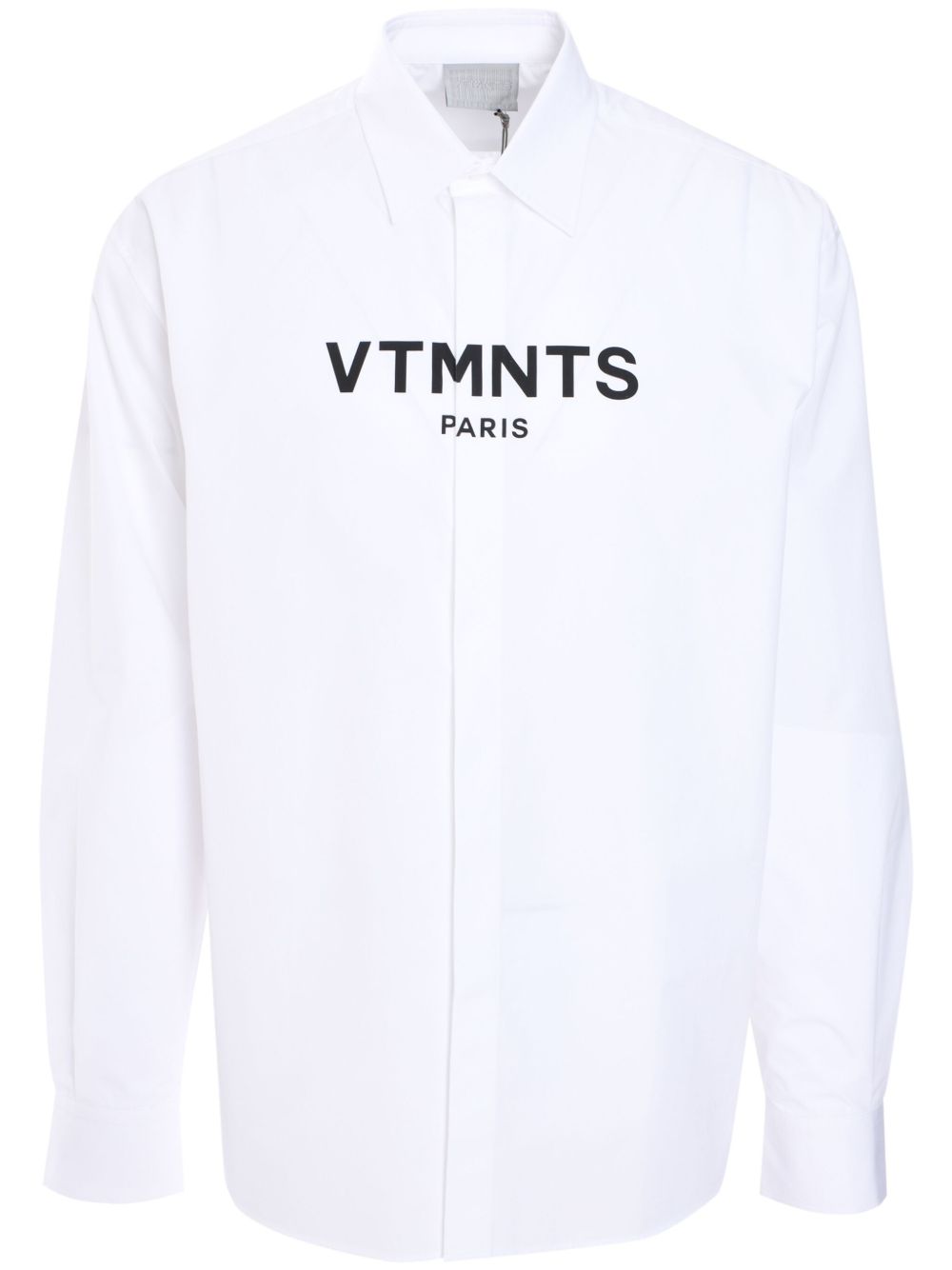 VTMNTS logo印花衬衫 - 白色