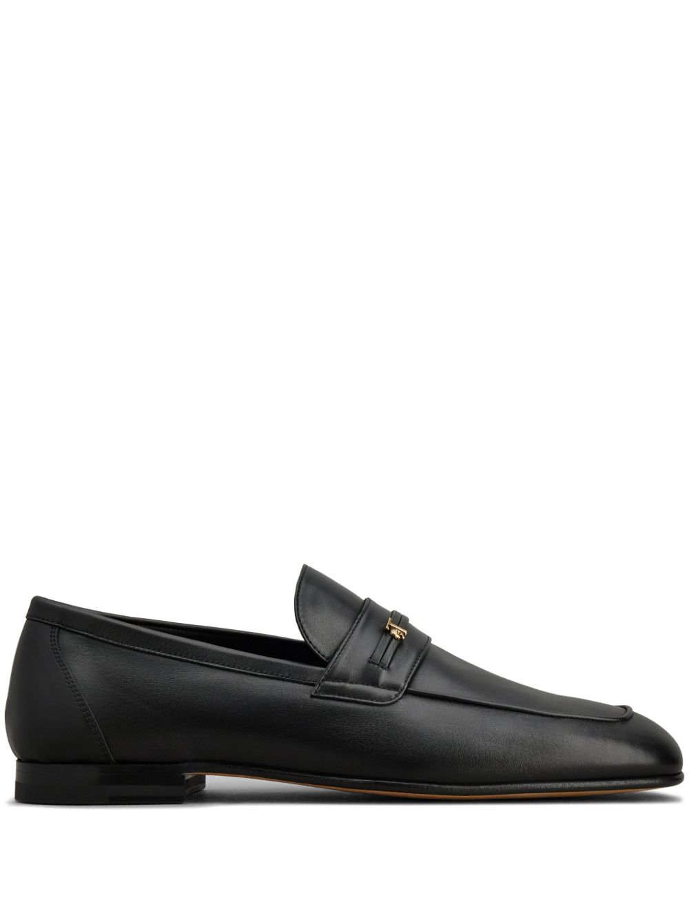 Tod's 皮质标贴乐福鞋 - 黑色