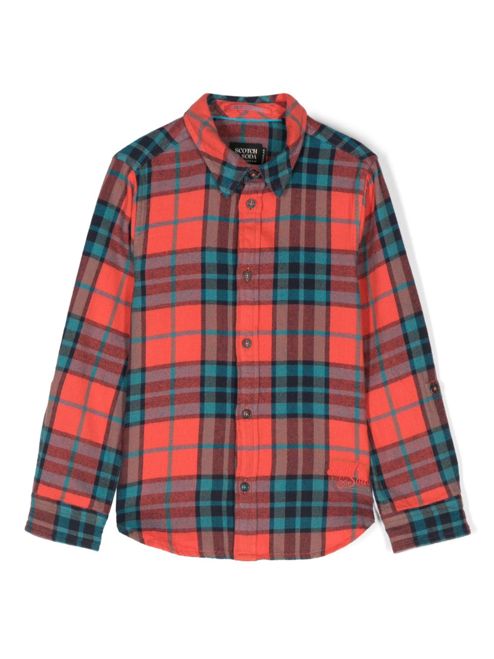 Scotch & Soda 格纹长袖衬衫 - 红色