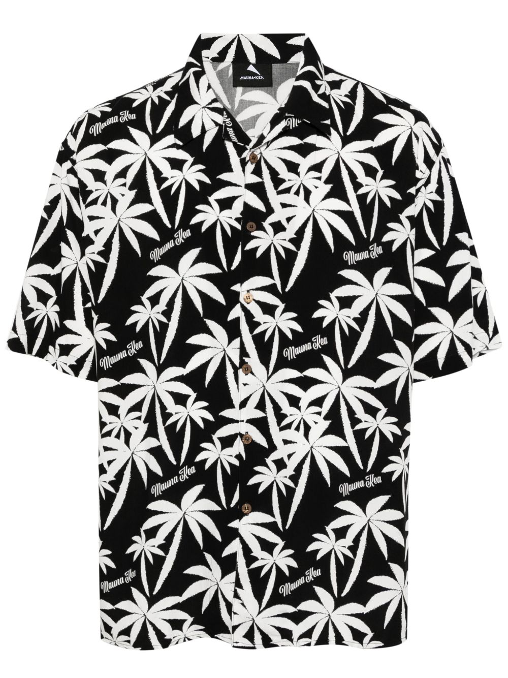 Mauna Kea 棕树印花衬衫 - 黑色