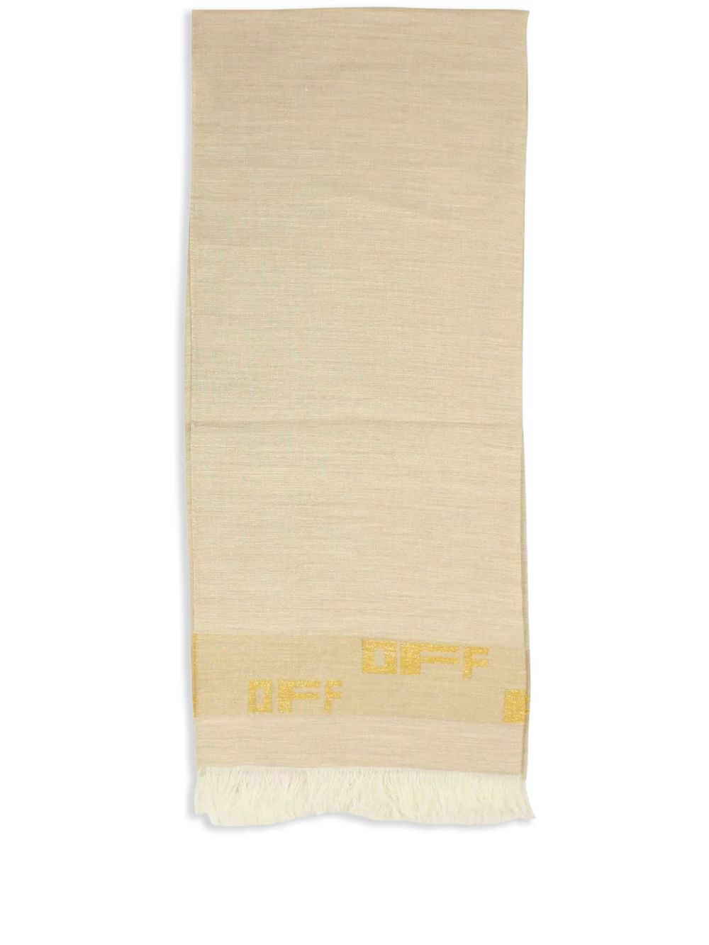 Off-White logo毯子 - 中性色