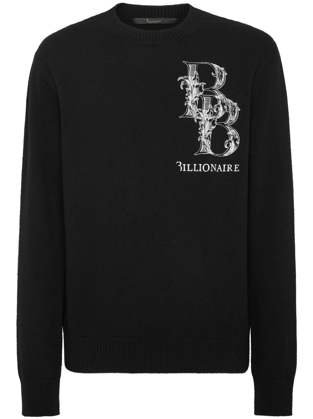 Billionaire 经典logo印花毛衣 - 黑色