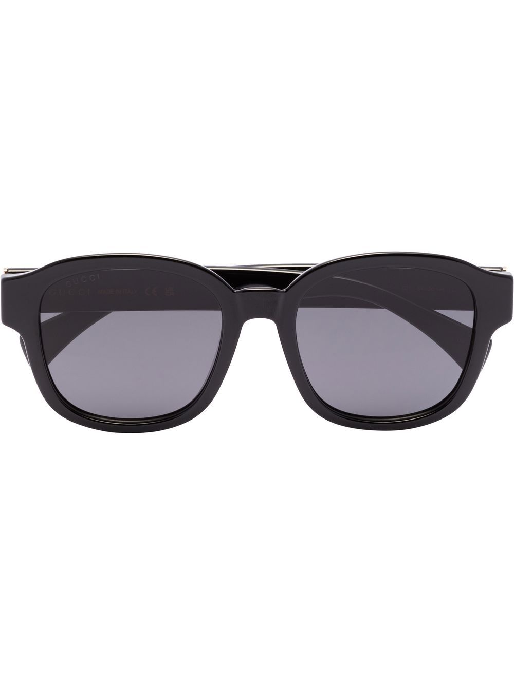 Gucci Eyewear 古驰 logo细节方框太阳眼镜 - 黑色