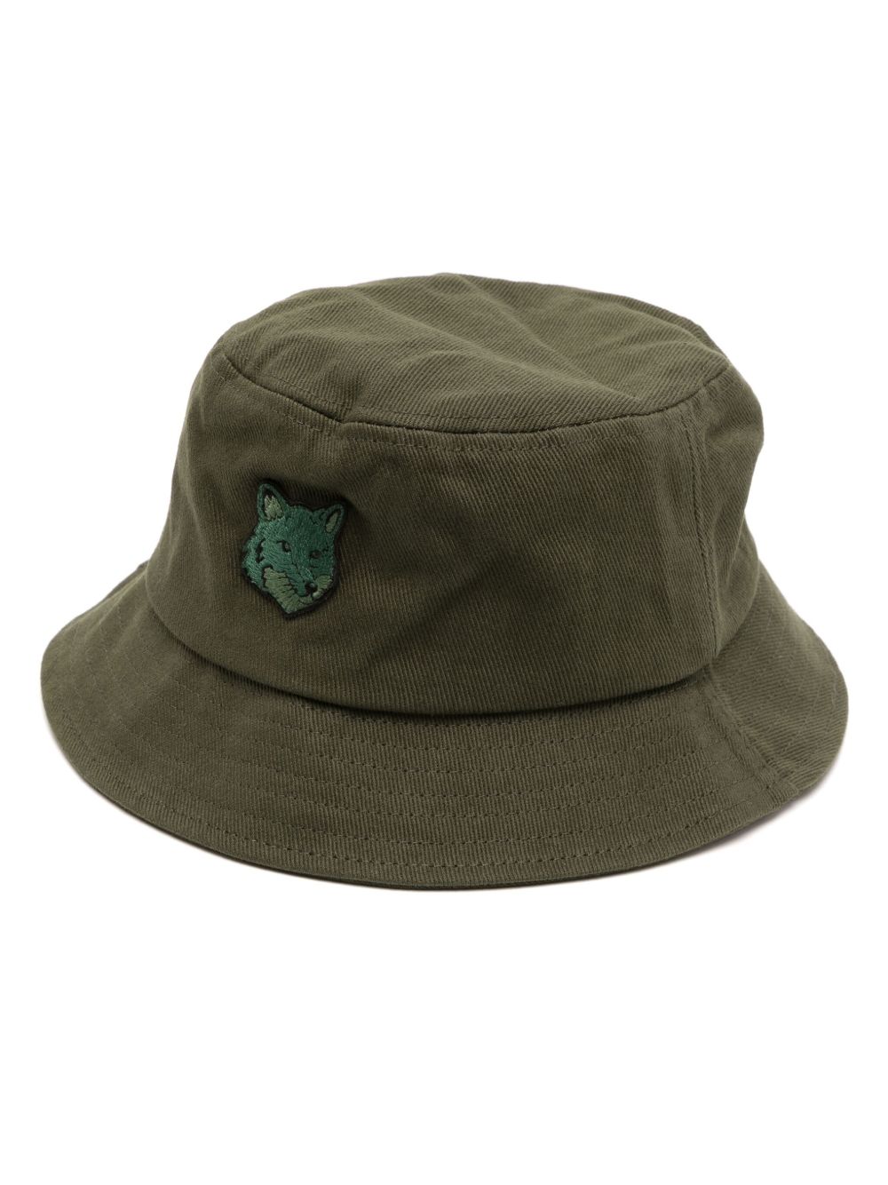 Maison Kitsuné Bold Fox Head 贴花渔夫帽 - 绿色