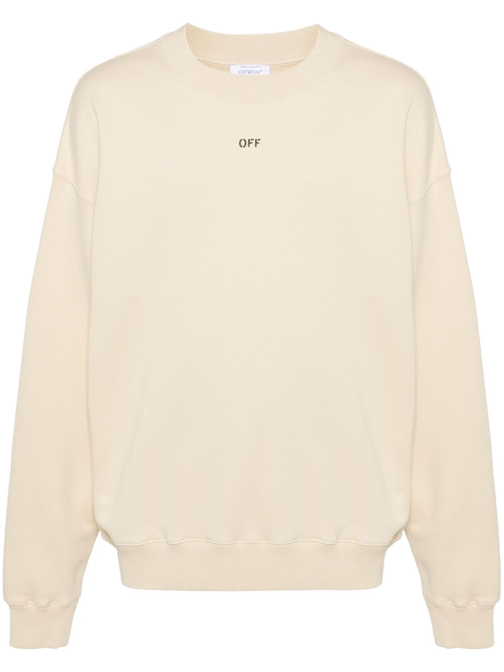 Off-White logo印花棉卫衣 - 中性色