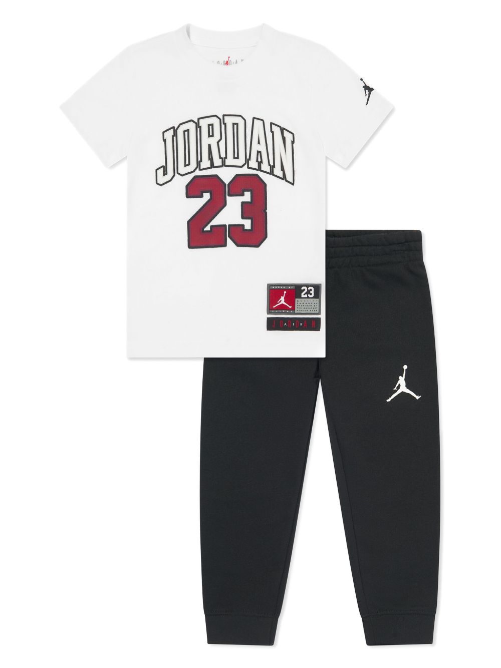 Jordan Kids logo缀饰运动套装 - 黑色