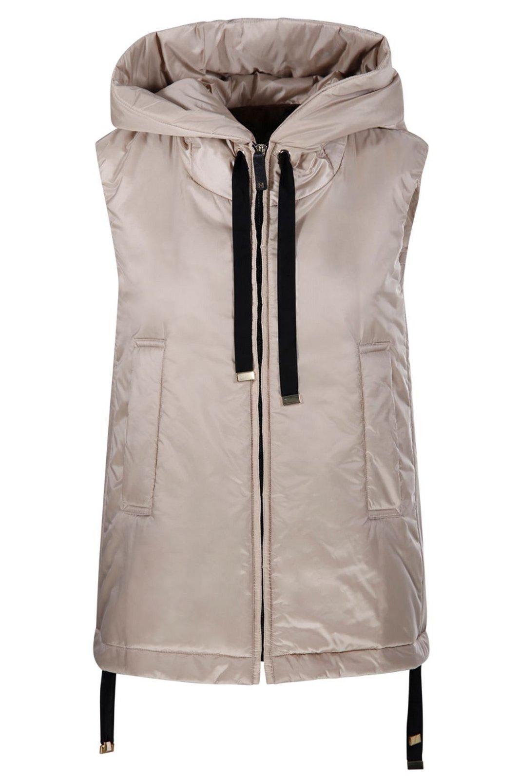 Max Mara The Cube 绿色拉链抽绳马甲