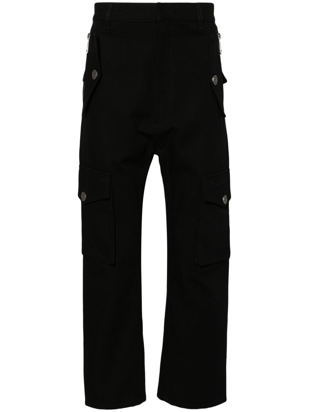 Balmain 直筒帆布工装裤 - 黑色
