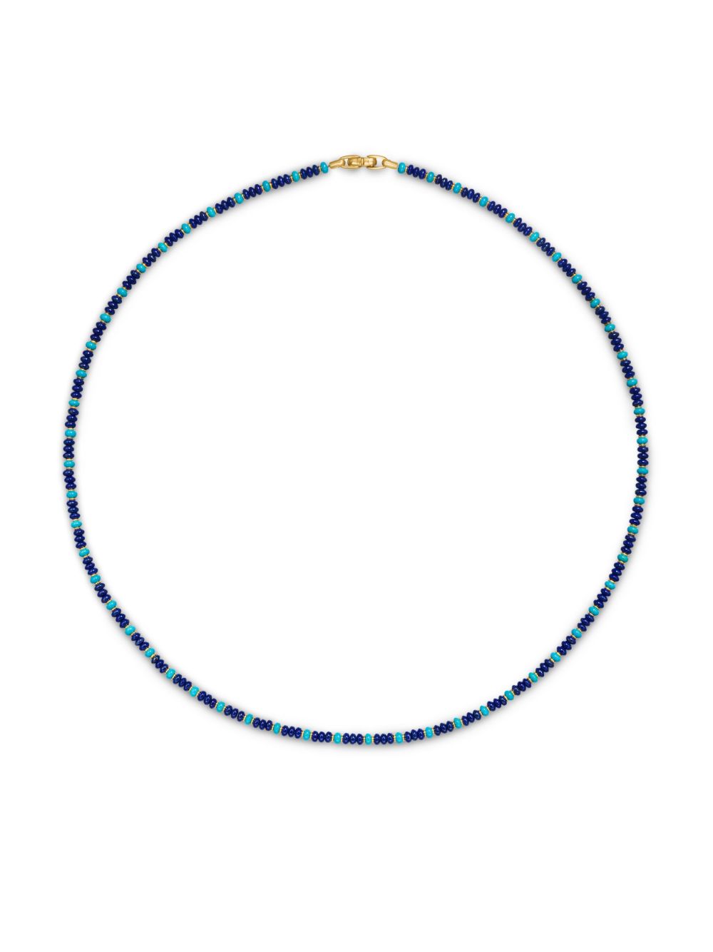 David Yurman 18K黄金珠饰多宝石项链 - 金色