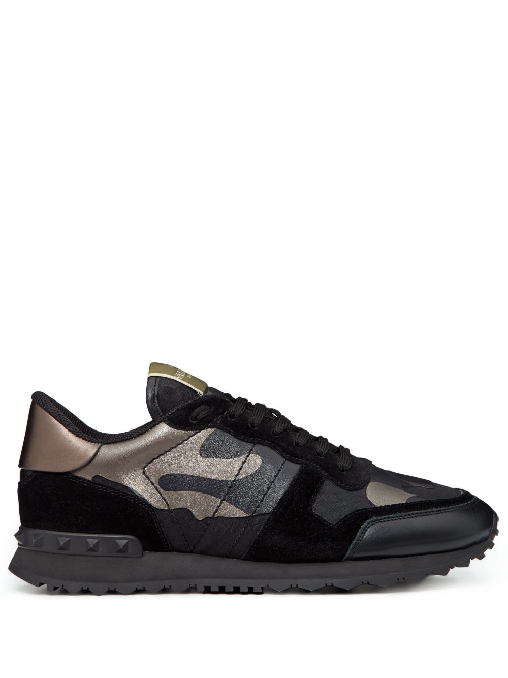 Valentino Garavani Rockrunner 迷彩印花运动鞋 - 黑色