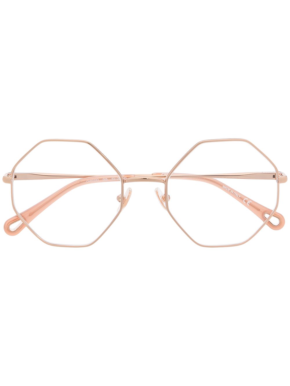 Chloé Eyewear 八角框眼镜 - 金色