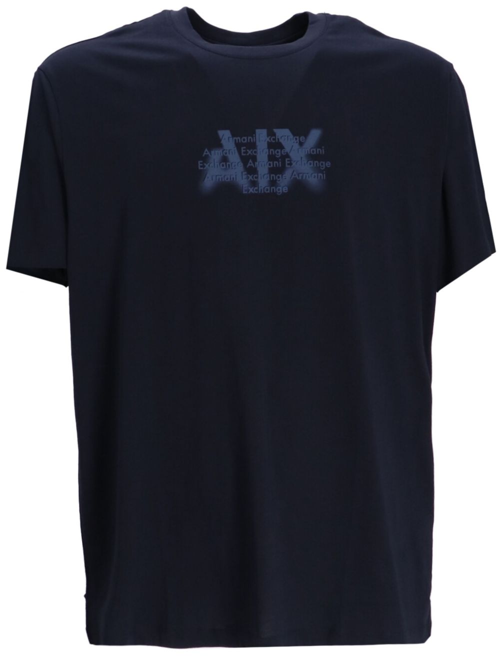 Armani Exchange logo印花棉T恤 - 蓝色