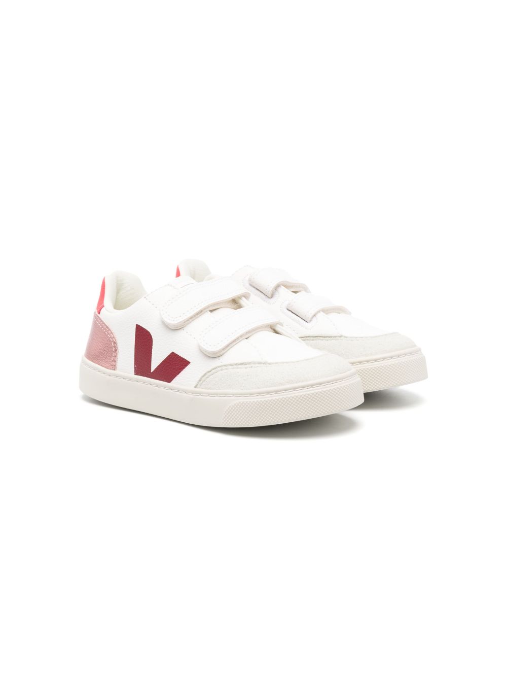 VEJA Kids Esplar 魔术贴皮质运动鞋 - 白色