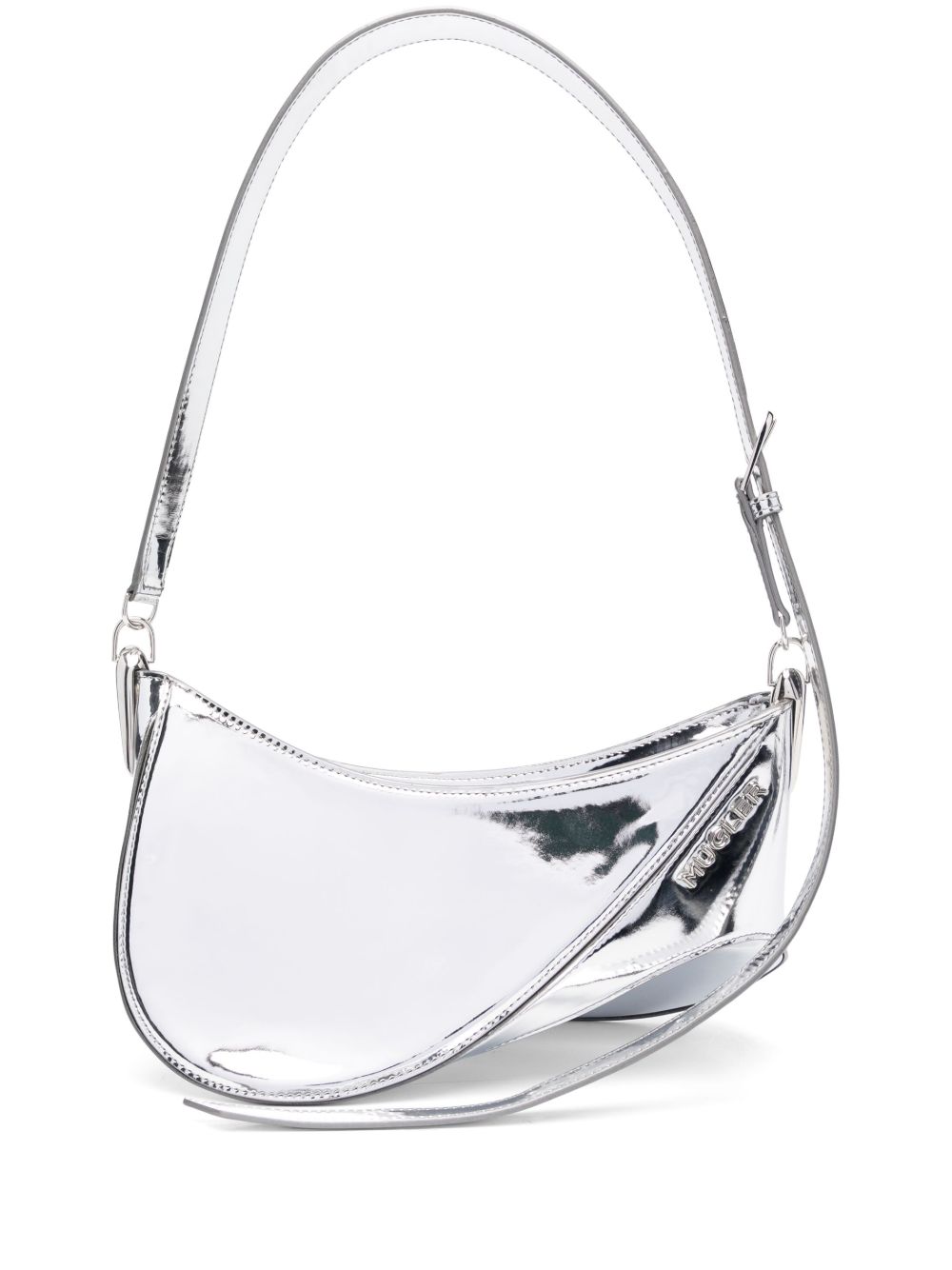 Mugler Spiral Curve 01 中号单肩包 - 银色