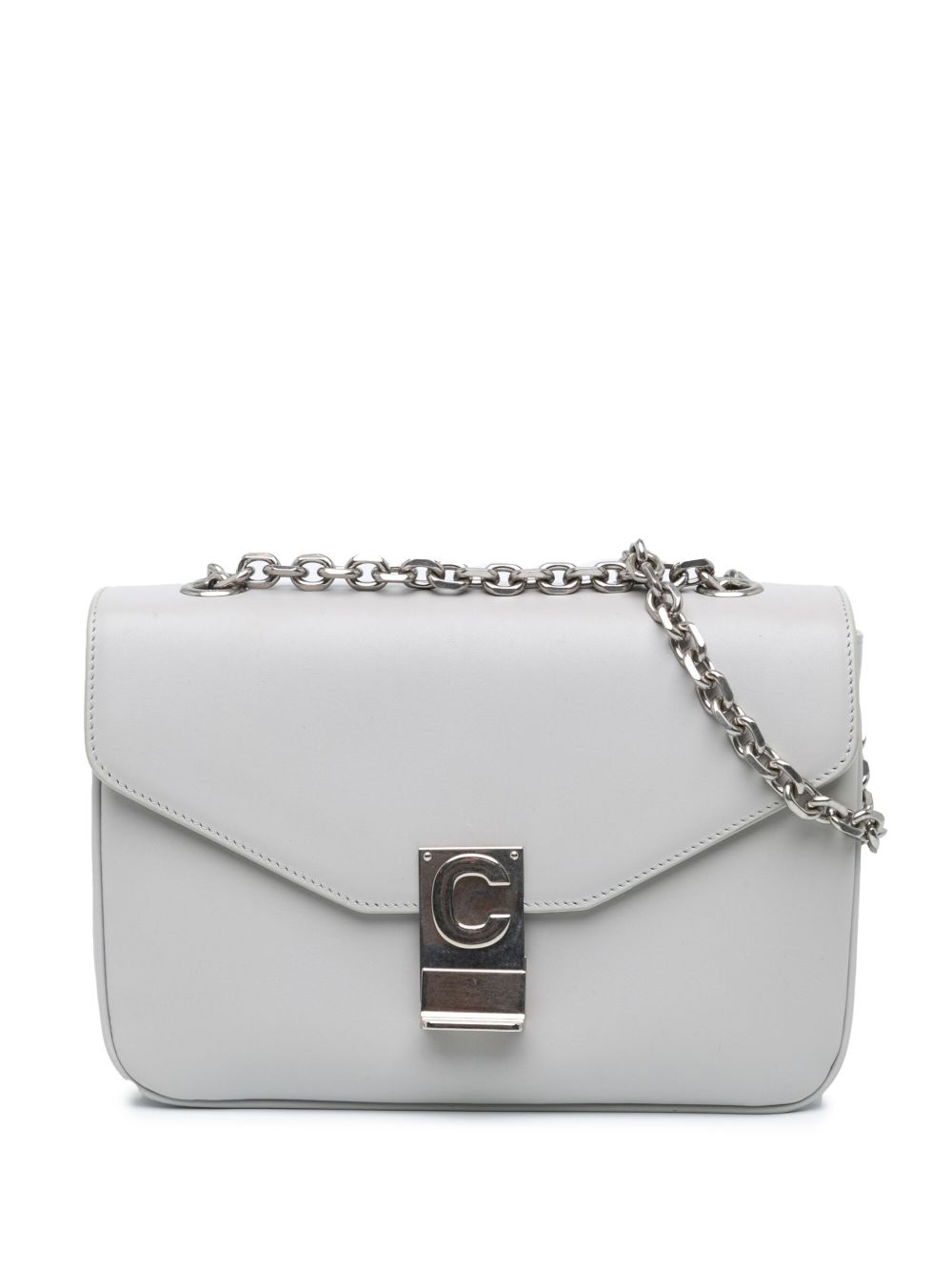 Céline Pre-Owned 2019 Medium Leather C crossbody bag - 灰色