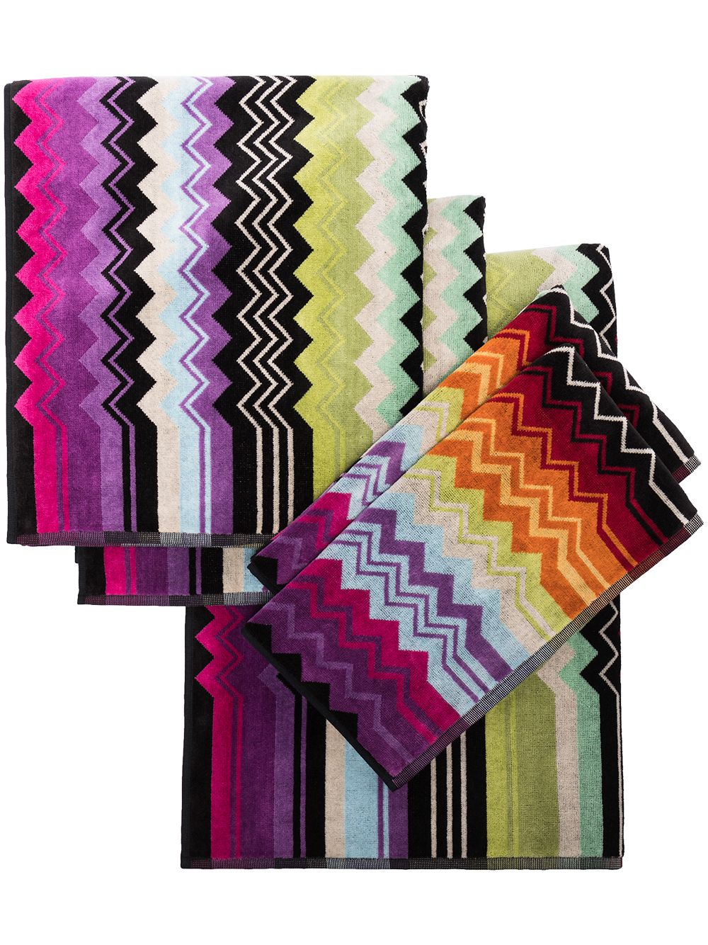 Missoni Home Giacomo 毛巾五件组 - 黑色