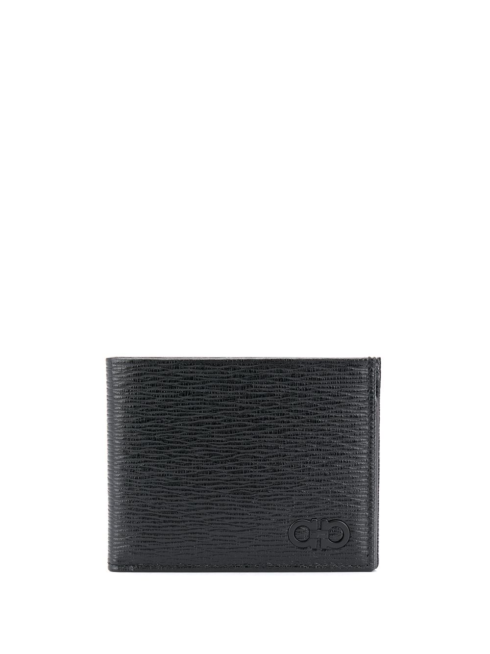 Ferragamo 皮质对折钱包 - 黑色