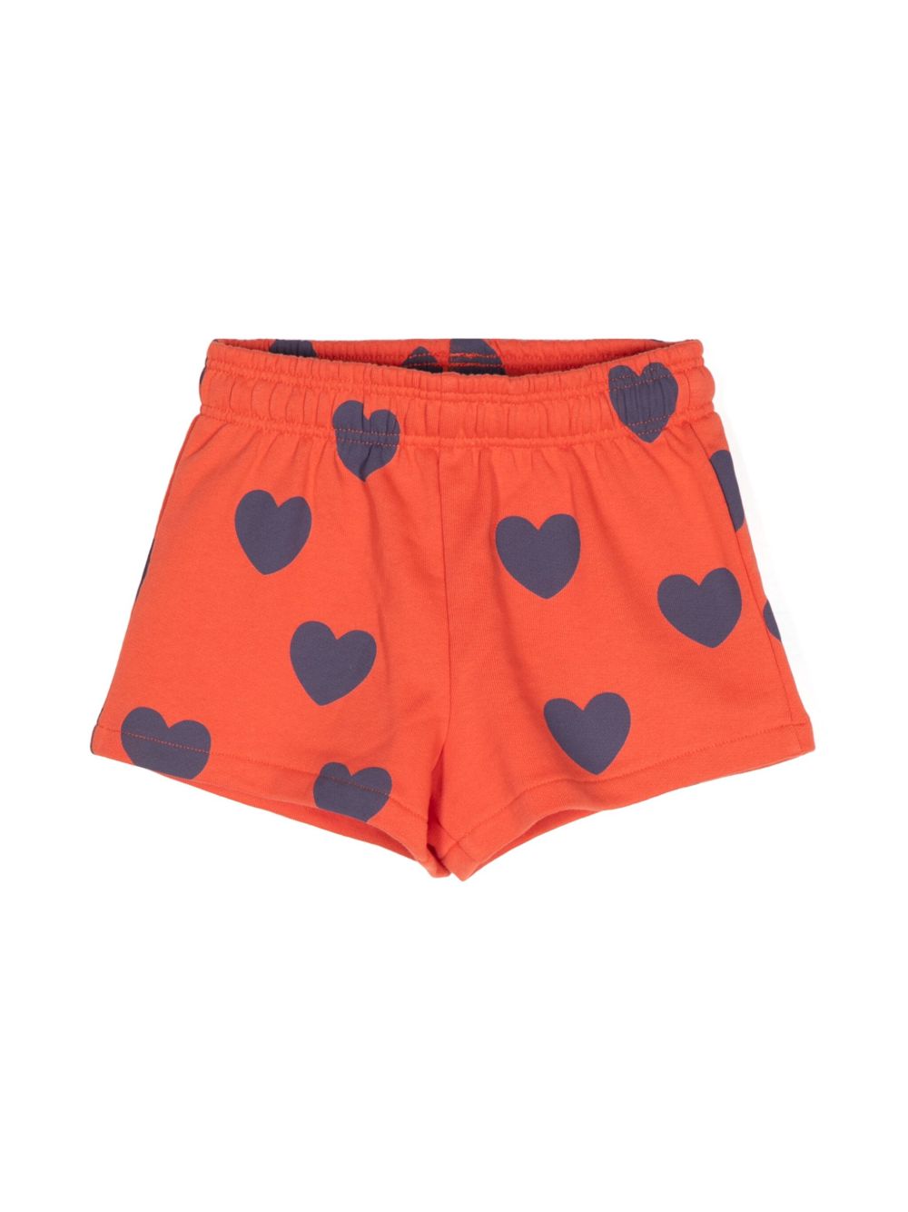 Mini Rodini Hearts 松紧裤腰短裤 - 橘色