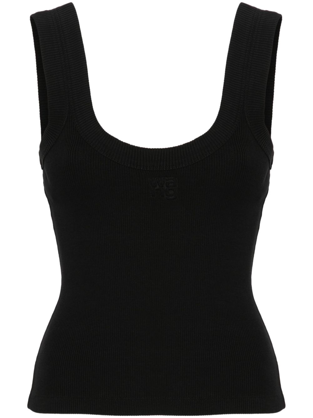 Alexander Wang 压纹logo坦克背心 - 黑色